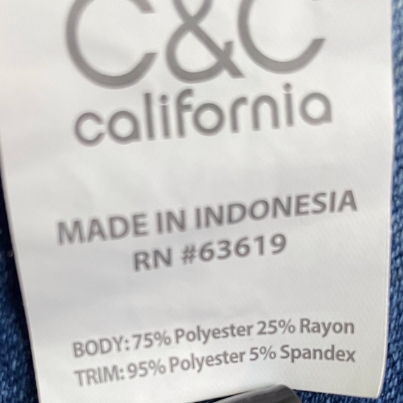 C&C California Sleeveless Hoodie CoverUp White - Picture 7 of 10